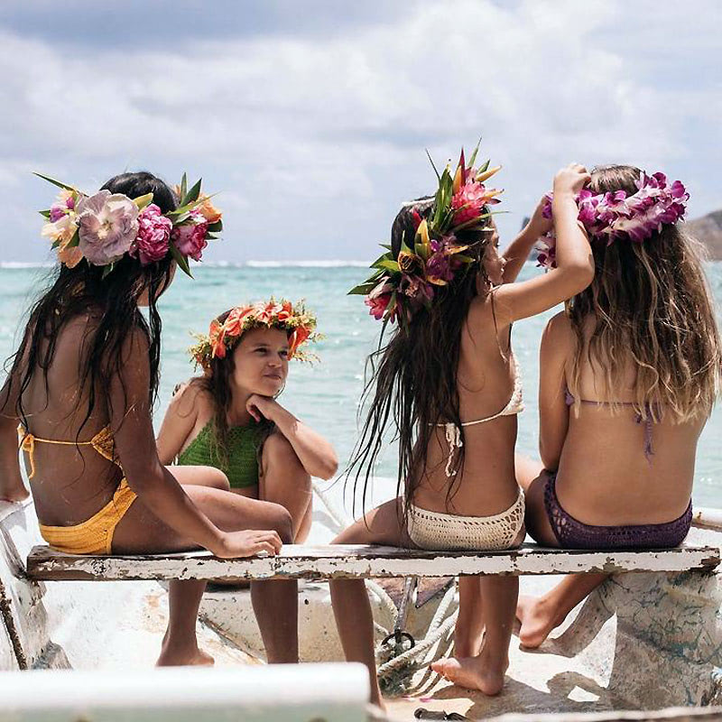 Вязаные бохо купальники