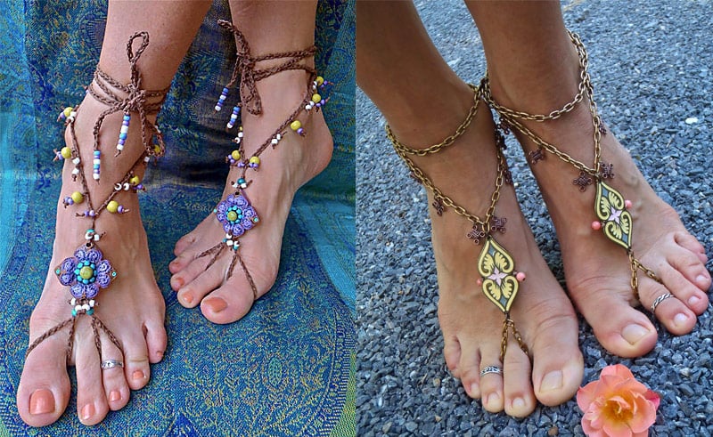 Этнические украшения на ноги