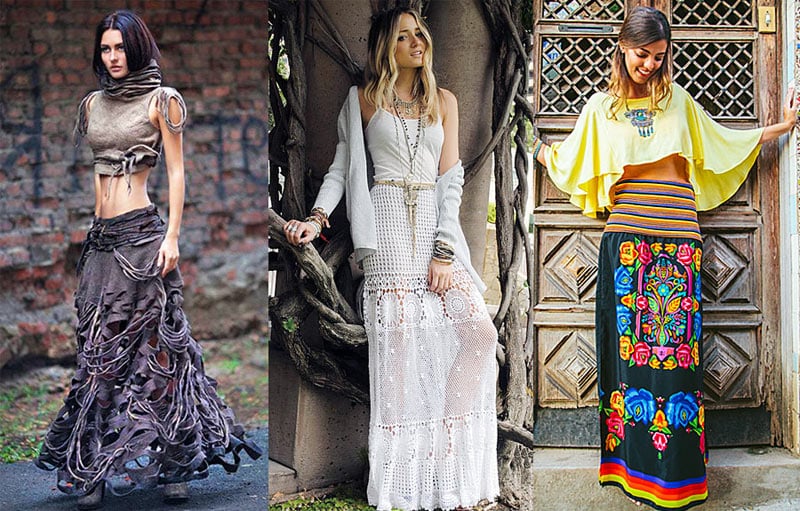 Три бохо юбки